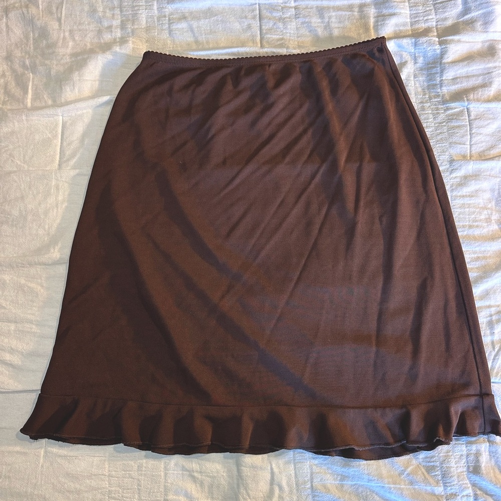 NY&CO Chocolate Brown Slip Skirt